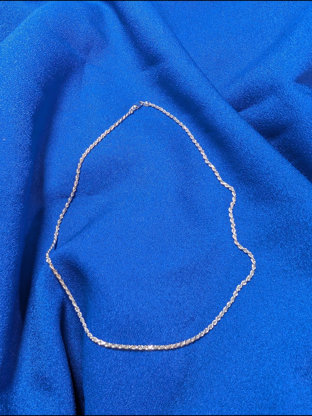 Sterling Silver Rope Chain Necklace - Picture 6 of 7